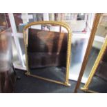 A 19th Century gilt overmantel mirror,