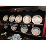 A set of nine 19th Century Oriental plates,