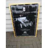 A Rolls Royce 'The original silver ghost 1907' poster mounted to a board