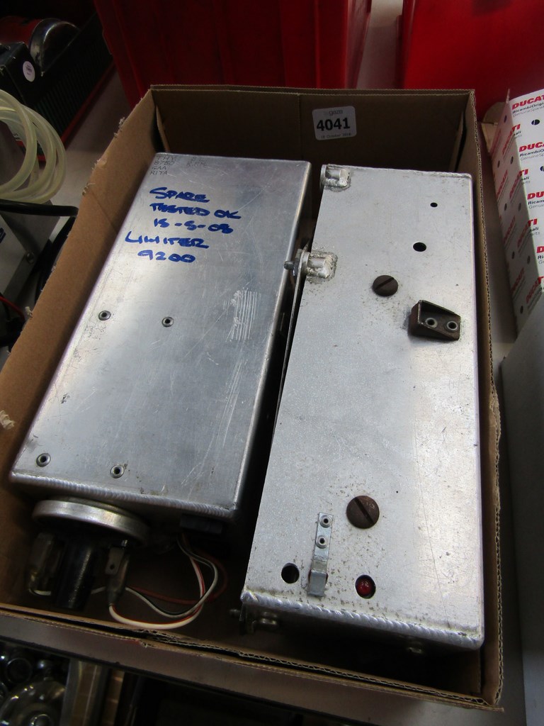 Two Lucas Cosworth spark boxes suitable for crank triggered ignition system