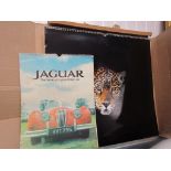 A box of 8 Jaguar calendars 1980's-1990's