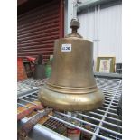 An EIizabeth II bronze Green Goddess fire engine bell stamped ER with crown and 4/55 denoting April
