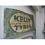 Kelly Tyres tin sign a/f