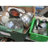 Two boxes of assorted lamps,