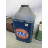 A Gulf oil can