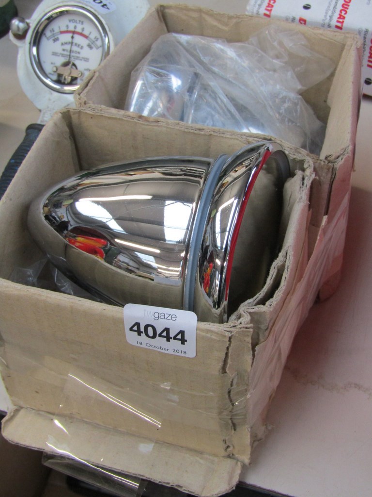 A pair of original Sebring chrome wing mirrors