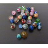 A quantity of vintage marbles