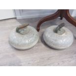 A pair of vintage curling stones