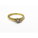 An 18ct gold diamond solitaire