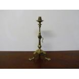 Marked OLSER a late 19th Century brass adjustable table lamp, 39cm tall,