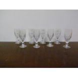 A set of eight Waterford crystal design fluted champagne