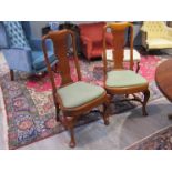 A set of 18 Chris Bigdin George III style dining chairs with drop in seats (fire label seperate in