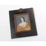 A 19th Century portrait miniature of Lady Elizabeth Bagot countess of Falmouth and Warset on ivory