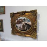 An ornate overmantel mirror, Rococo styling,
