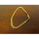 A snake link necklace 42cm long