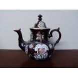 A 19th Century barge ware teapot,