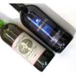 Three bottles of white wine etc including Chenin Blanc Chardonnay, Sauvignon, Spiced Ginger wine,