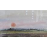 IAN ARMOUR-CHELU (1928-2000) A framed and glazed watercolour 'Evening, Walberswick Marshes' signed,