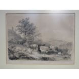 After Thomas Sydney Cooper 'The return to the farm' print published by Thomas Mclean 1837 30cm x
