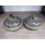 A pair of vintage curling stones