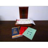 A 20th Century mahjong set in wooden case with instructions