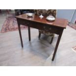 A Georgian style mahogany hall table with two drawers,