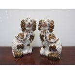 A pair of Victorian lustre Staffordshire dogs,