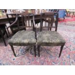 A set of George III mahogany dining chairs 6+2 carvers,