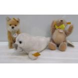 Three Steiff toys; Fox,