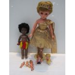 A vintage Rosebud black girl doll,