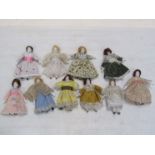 Ten dolls house dolls