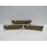 Three boxed Wrenn '00' gauge Pullman cars