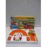 Boxed Lesney 'Matchbox' motorway includes boxed cars and boxed 10V power pack