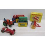 Boxed Dinky Toys 324 Hay rake, Matchbox 46 Pickfords Removal Van, Matchbox No.