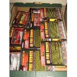 A box of boxed Corgi Fire Heroes diecasts