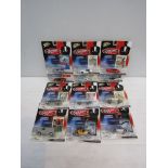 Eight boxed shop stock Johnny Lightning James Bond diecast models including Die Another Day Ski-Doo