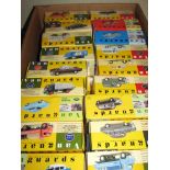 A box of boxed 1:43 scale Vanguards models