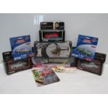 Assorted boxed Corgi and other make James Bond diecasts including Kenworth Tanker, Ferrari 355,