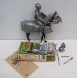 Part boxed Marx Toys Sir Roland Silver Knight on Valor the Horse