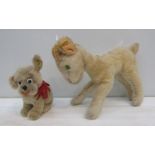 Two early/ mid 20th Century Steiff's goat and dog