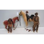 Unboxed Marx Toys Cowboy with horse and another similar