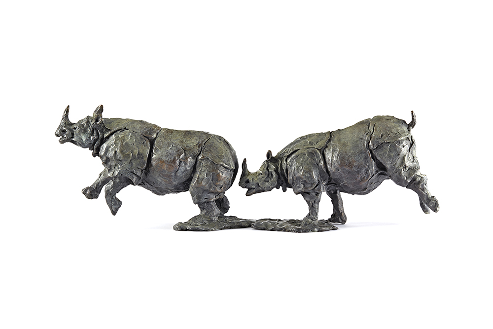 'Indian One-horned Rhinos' by Fred Gordon