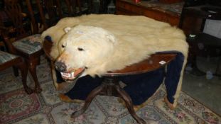 A polar bear skin that was reputedly given to a Grimsby trawler crew by the people of Norway