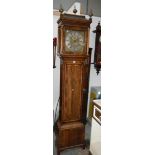 An 18th Century 8 day walnut longcase clock with 5 pillar movement by Thos Carter Bishop Auckland