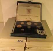 9 Royal Mint proof coins set being 2 x 1983, 1984, 1985, 1986, 1987,