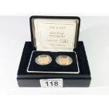 A 2004 & 2005 gold proof sovereign set