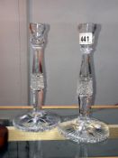 A pair of superb quality heavy crystal candlesticks