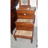 A Victorian mahogany step commode