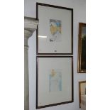 A pair of lithographic prints by Elizabeth Frink (1930-1993) on laid paper printed by Curwen Press