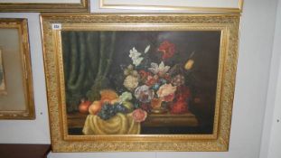 An Austrian still life oil on canvas signed Van Bruyn